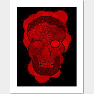 Bloody skull Posters and Art